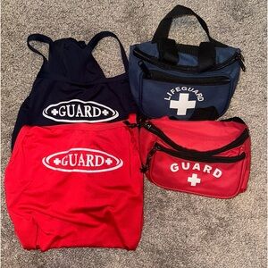 ⚡️life guard apparel, red is a size 34 blue is a size 36.⚡️